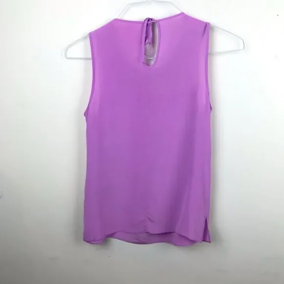 Lilly Pulitzer Havana 100% Silk Pink Embellished Jeweled Neck Blouse Top 58738 - Picture 8 of 8